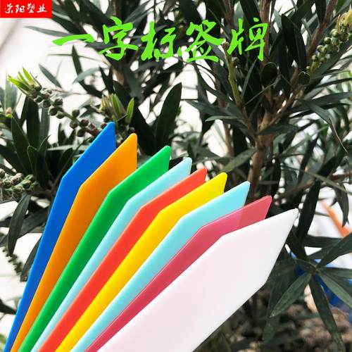 一字型插地牌花卉标签多肉植物标签加厚防水耐晒磨砂塑料标签牌