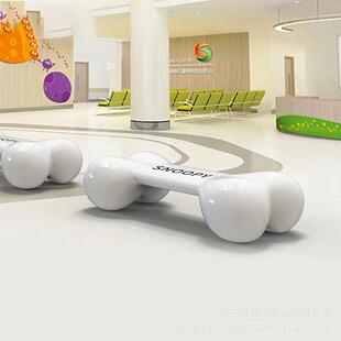 玻璃钢休椅闲骨头凳公休园商场公共息儿区椅子童幼儿卡通创意美陈