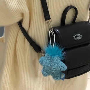 原创涂鸦小众设计感皮质双肩包女款斜挎包出游小背包