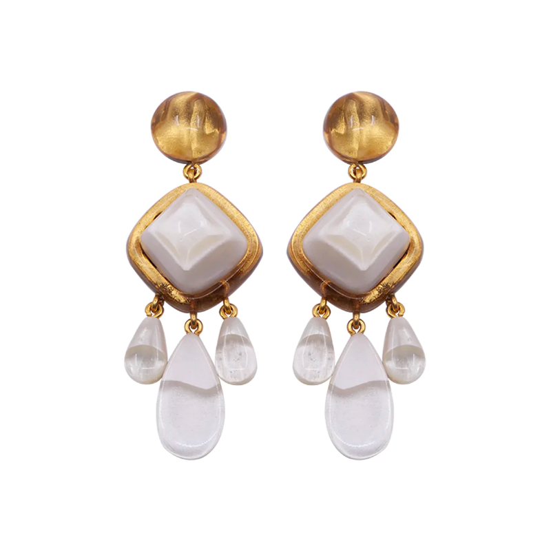 Dominique Denaive · 白色耳夹 （无需耳洞）［法国设计师］