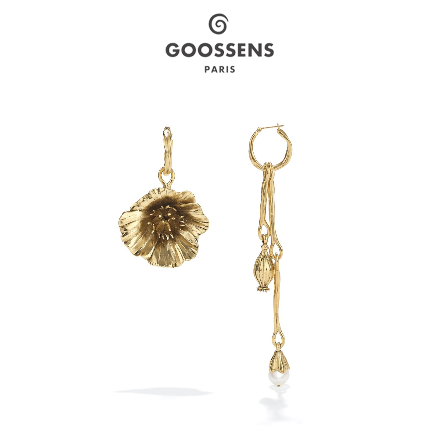 Goossens虞美人不对称耳环