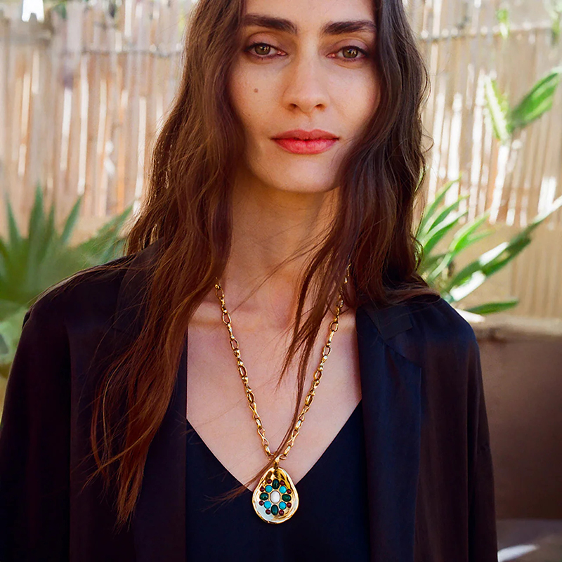 珠宝级合金镀24K金珍珠石榴石