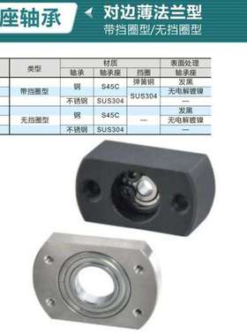 BFC01/02/06-606ZZ 626ZZ 608ZZ 628ZZ 带座轴承 对边薄法兰型