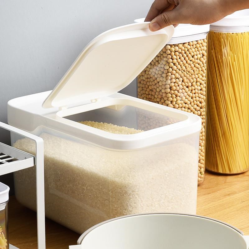 Plastic Rice Bucket Gsrain Storage Box 5kg Food Storage Cont