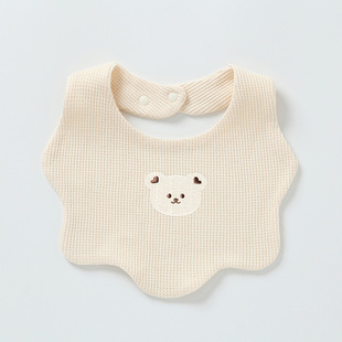 新生婴儿口水巾方巾围嘴可爱吸水双层加厚全棉防吐奶手帕纯棉围兜