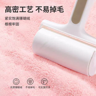 珊瑚绒干发帽儿童专用a类可爱加厚浴帽吸水速干家用女童干发毛巾