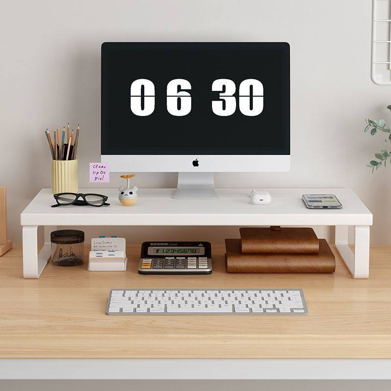 办公桌面收纳增高架单层置物架笔记本电脑显示频增高支架加宽