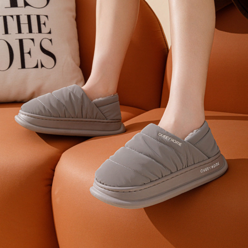 2025新款冬季棉拖鞋男士外穿包跟保暖加绒居家室内防水防滑棉拖女