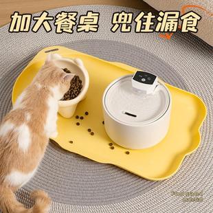 热销宠物专食盆垫防水防滑猫咪垫粮垫狗狗大号猫吃饭垫子餐盘猫用