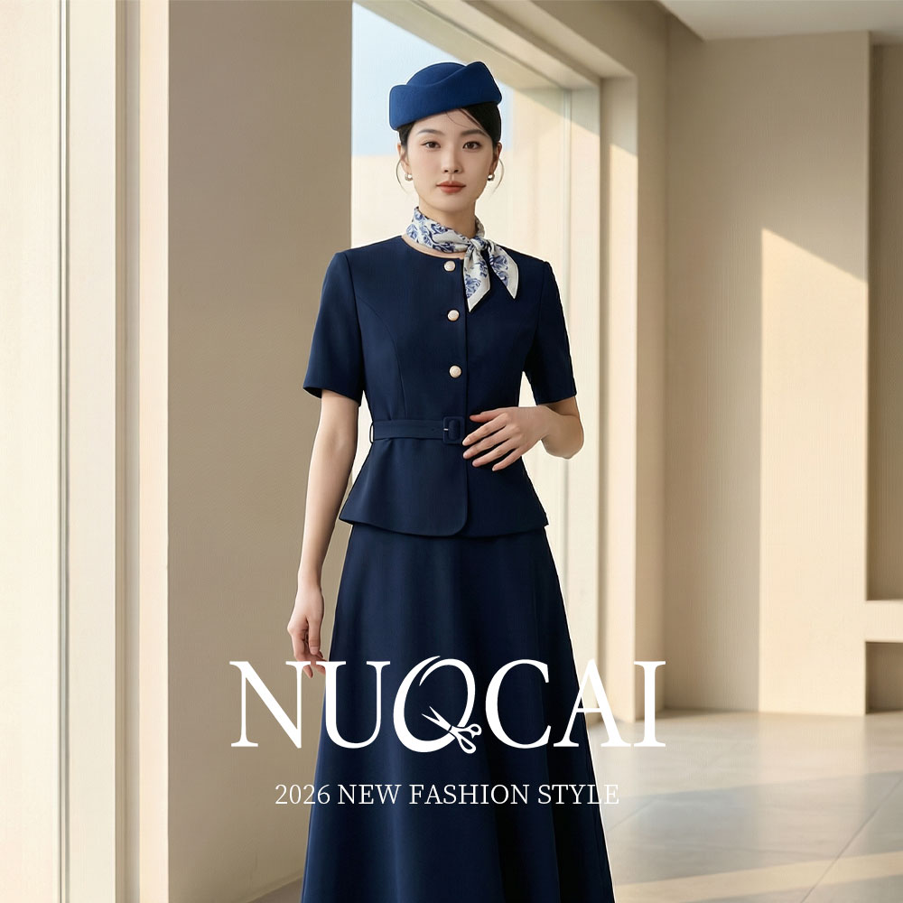 亿诺彩#案场客服接待空姐制服职业套装女工作服气质修身职业西服