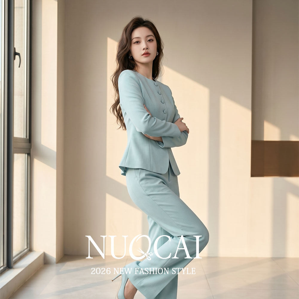 亿诺彩#通勤包臀裙案场客服接待空姐制服职业套装 女售楼中心四件