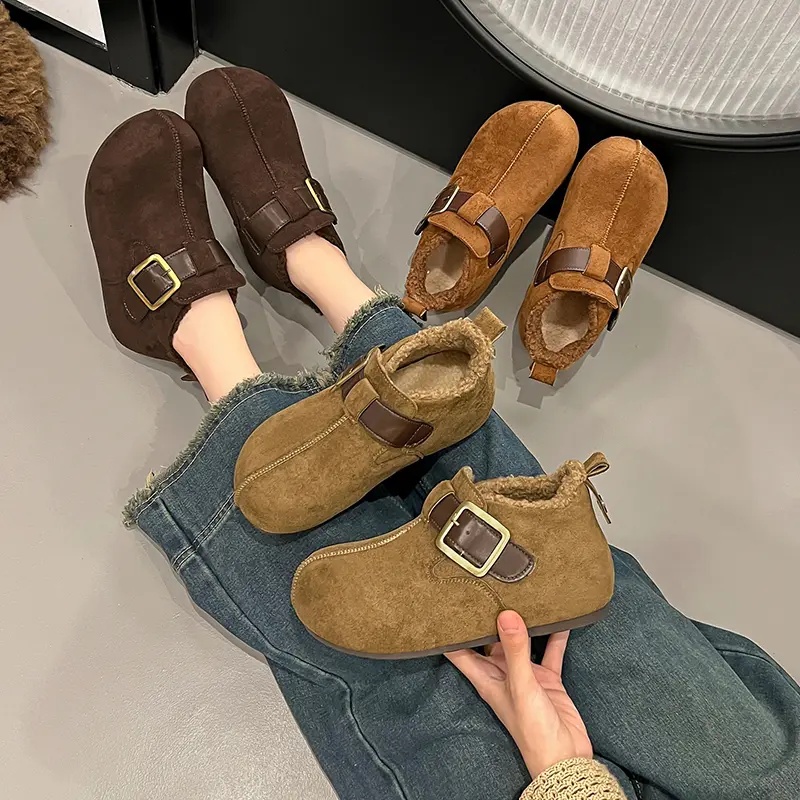 5CM增高加绒保暖高帮勃肯鞋女