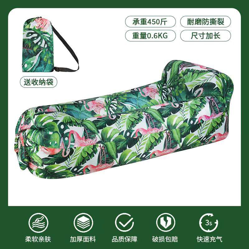 户外懒人充气沙发空气床垫单人躺椅便携式野营午休音乐节露营用品