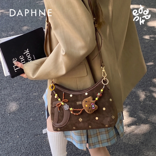 饰月牙包女单肩斜挎腋下包高颜值hobo包 Daphne 达芙妮小众卡通装