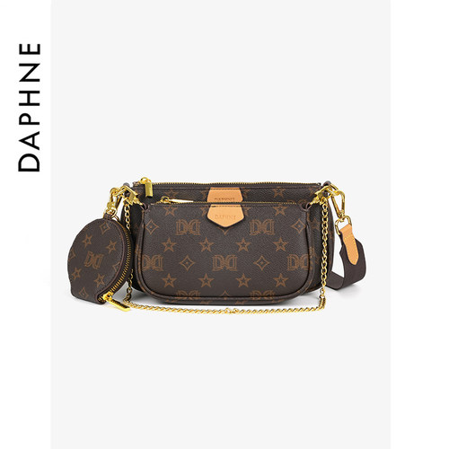 达芙妮Daphne印花时尚三件套经典斜挎包6124183204/10280