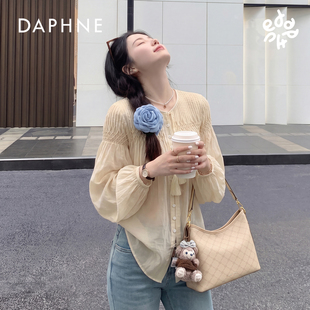 Daphne 腋下包通勤百搭女士流浪包 达芙妮经典 时尚 印花单肩包新款