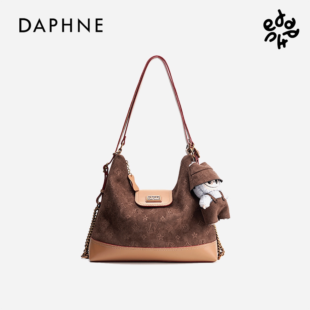 达芙妮棕色托特包女2025新款