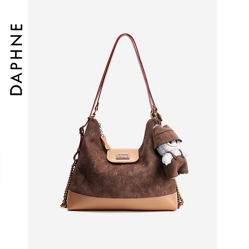 Daphne/达芙妮百搭小众单肩包休闲通勤秋冬女生托特包DA25071