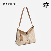 达芙妮印花托特包女2025新款 秋季 大学生上课大容量通勤斜跨单肩包