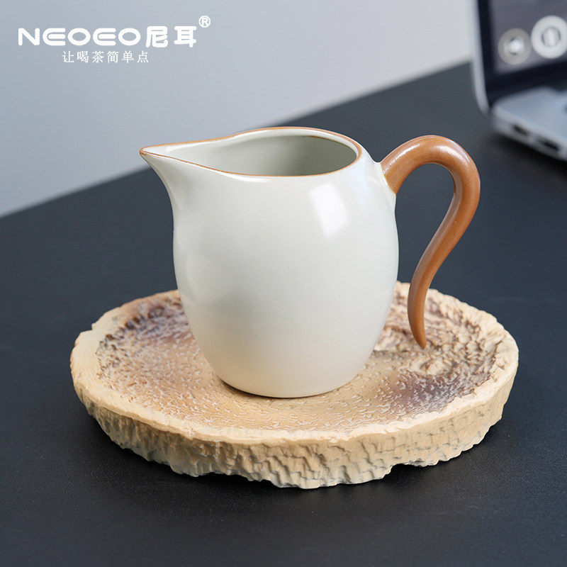 NEOEO尼耳汝窑公道杯分茶器陶瓷茶海盖碗公杯茶具过滤器茶漏匀杯