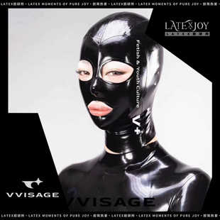 VVISAGE×胶研所|轻定制天然乳胶全包黑色开眼睛鼻孔面具面罩头套