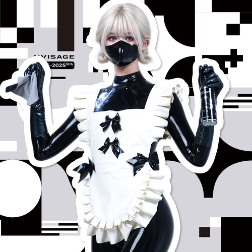 VVISAGE|糖霜女仆围裙高定时尚latex胶衣洛丽塔lo裙rr胶片