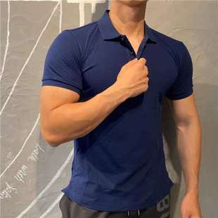 半袖 运动男士 潮流纯棉T恤宽松翻领商务休闲丝光棉夏季 polo衫 短袖