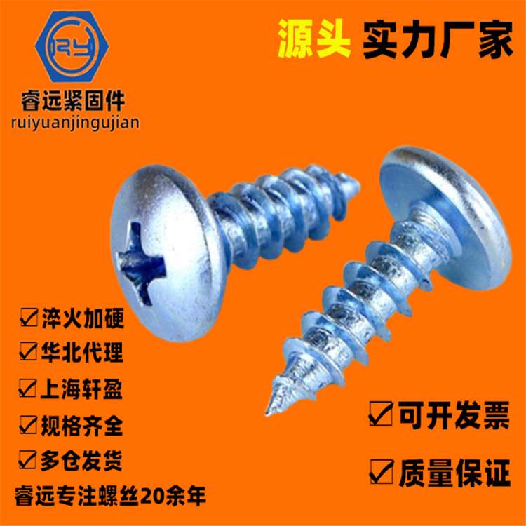 上海产高强度大扁头十字自攻螺丝钉伞头自攻大头自攻螺丝M3M4M5m6