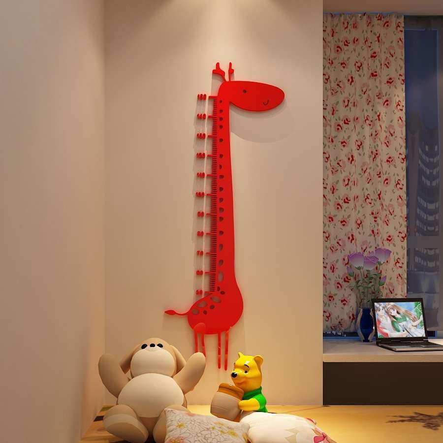 长劲鹿身高贴墙贴亚克力3d立体儿童房客厅玄关幼儿园背景装饰贴画图片
