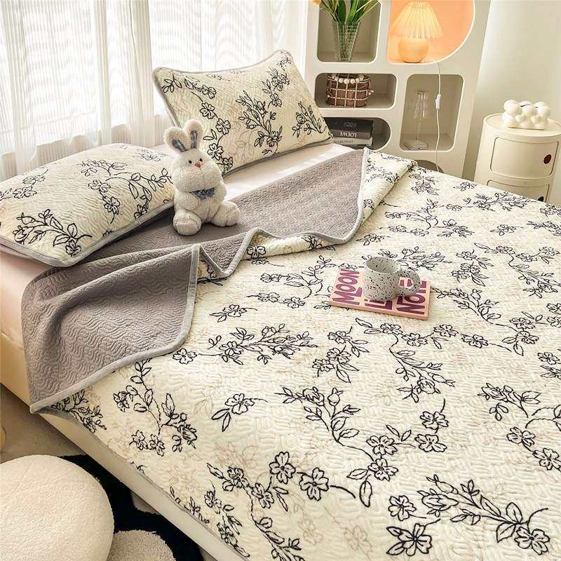 一面棉一面绒绗缝夹棉床盖加厚防滑床单三件套榻榻米纯棉双面可用,3C数码配件,其它配件,淘宝优惠券,粉丝福利购,淘宝优惠卷