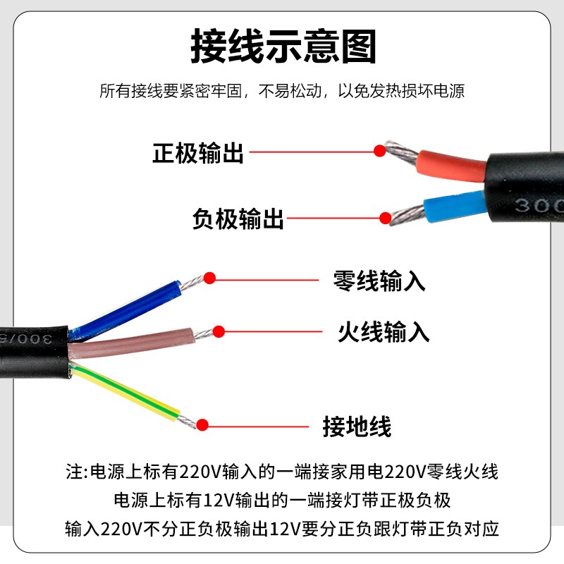 XLG明伟防水PFC开关电源110V220V转12伏24V灯带适配T变压器36V48V
