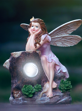 花仙摆件户外庭院太阳能灯花园装饰景观布置草坪S灯室外防水小夜