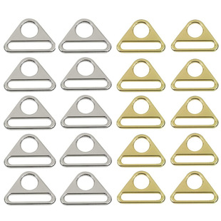 10个装 金属内径三档扣日字扣锌合金圆孔三角调节扣袋带织带调节扣