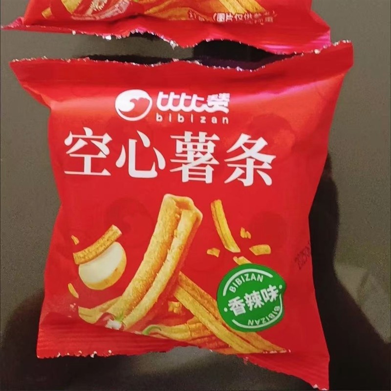 -比比赞空心薯条膨化香脆锅巴薯片休闲餐饮等位解馋休闲零食整箱