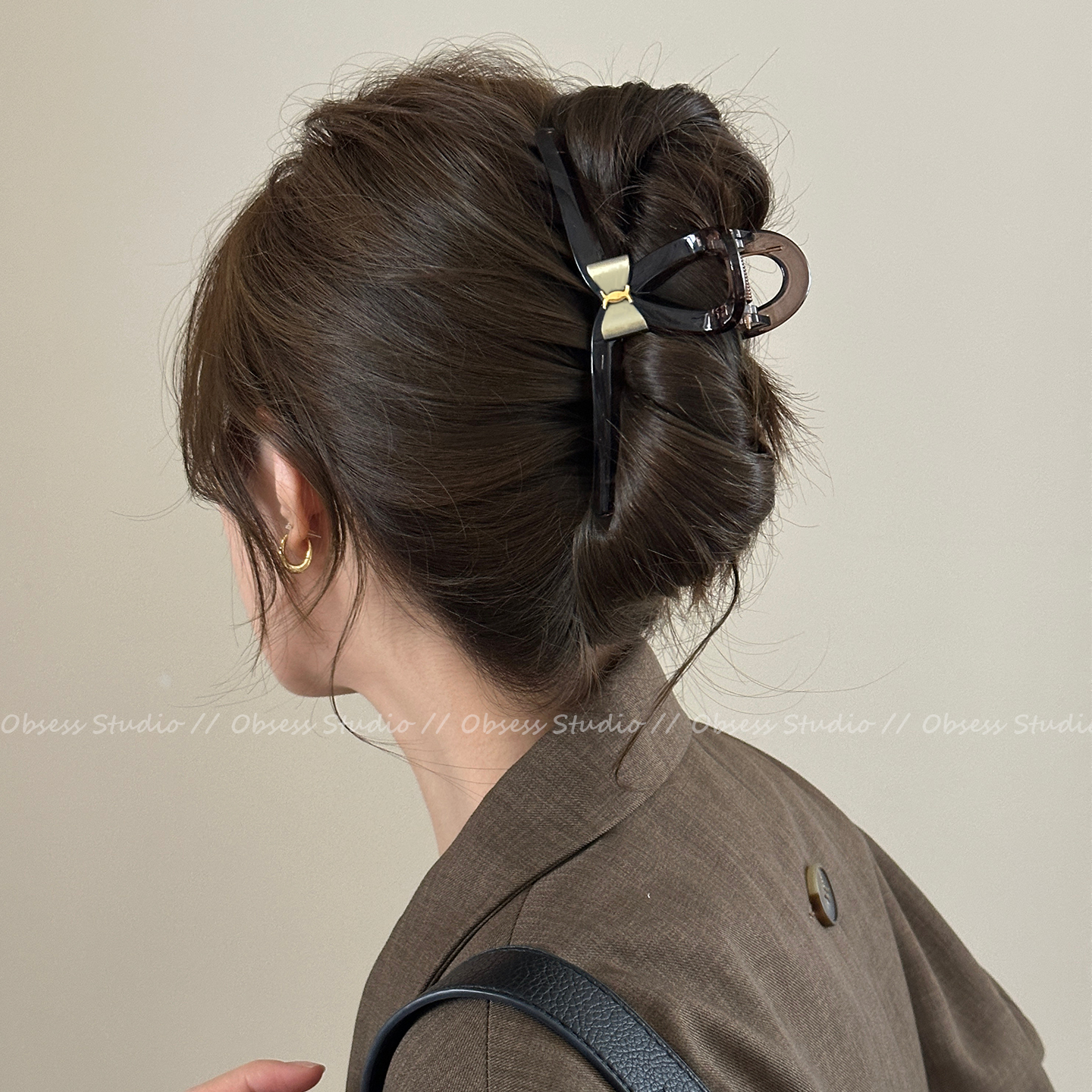 韩系金标大号抓夹女高级感鲨鱼夹