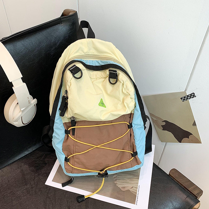 原单户外双肩包男童撞色登山包书包超轻便旅行包轻薄徒步小背包女