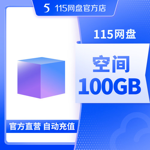 115网盘 100GB空间扩容长期有效【订单备注填写纯数字充值账号】