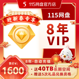 115网盘 迎新春 8年VIP 8年【订单备注填写纯数字充值账号】