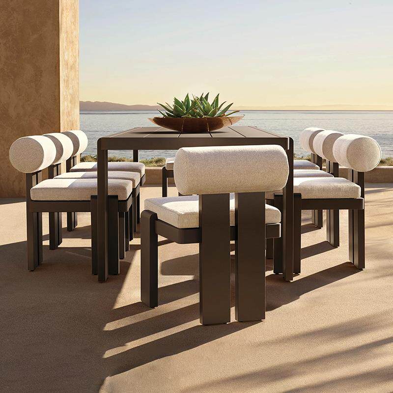 高端定制户外北桌椅防桌水防晒欧庭全铝贝克露院餐椅台室外花园户