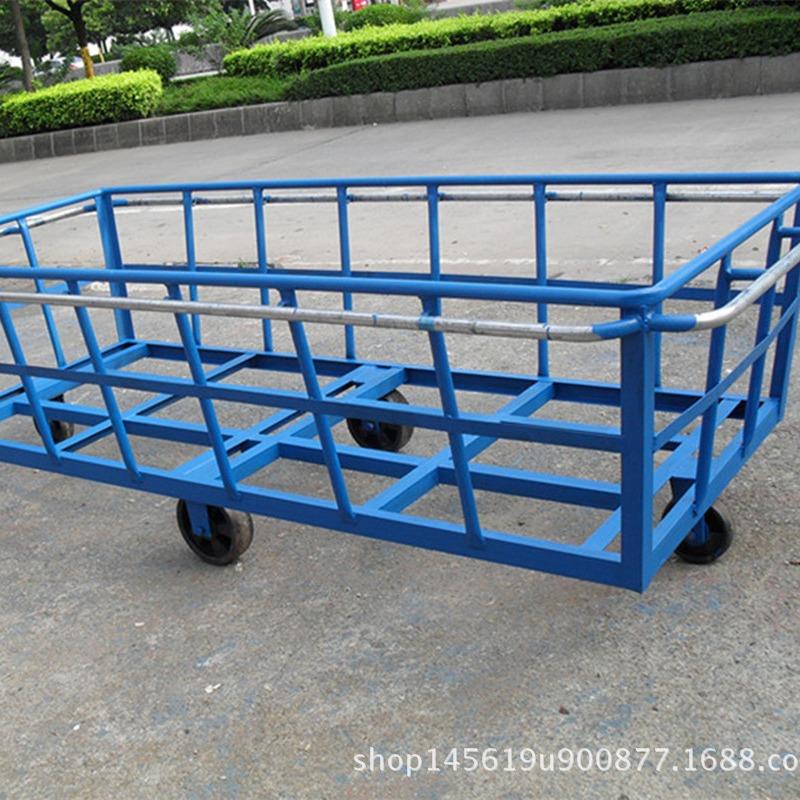 易槽推印染布匹存放周转用四轮落车 /角铁焊25.5.6制布易钢运输推