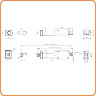 直流 笔式 微型6伸推杆 电326动推杆 24电动升降杆缩杆 10mm