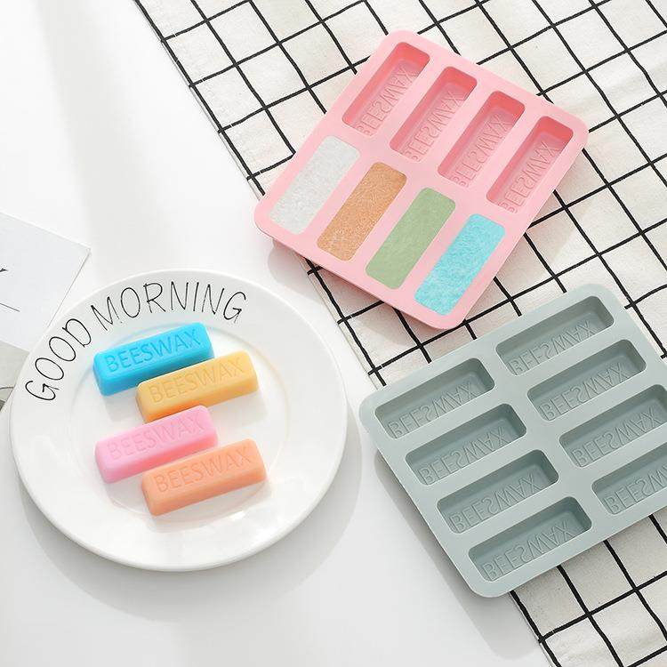 现货创意8连蜂蜡金条巧克力模具蛋糕模手工皂模具DIY烘焙模具