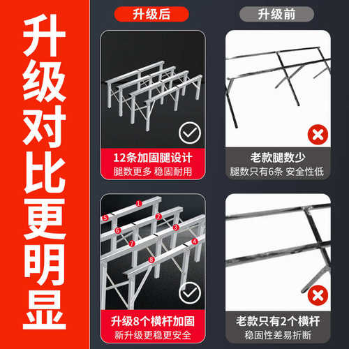 地摊夜市摆摊折叠超市展示货架摆地摊桌便携伸缩摊位架摆重货架子