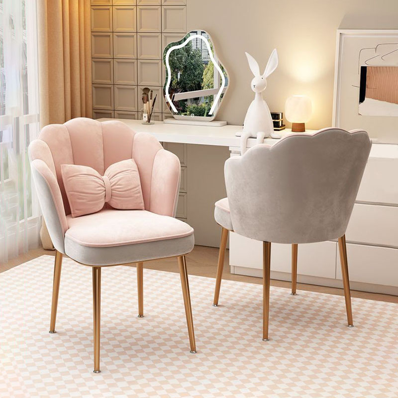 化妆凳梳妆台椅子凳子女生卧室靠背卧室梳妆台椅轻奢椅家用花瓣椅