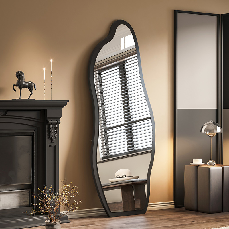 中古风全身镜家用落地镜网红异形高级感穿衣镜宿舍服装店试衣镜子