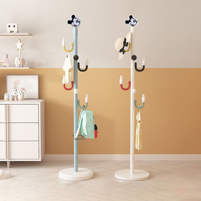 衣架落地挂衣架彩色衣帽架简约落地立式挂书包衣服架子收纳衣帽架