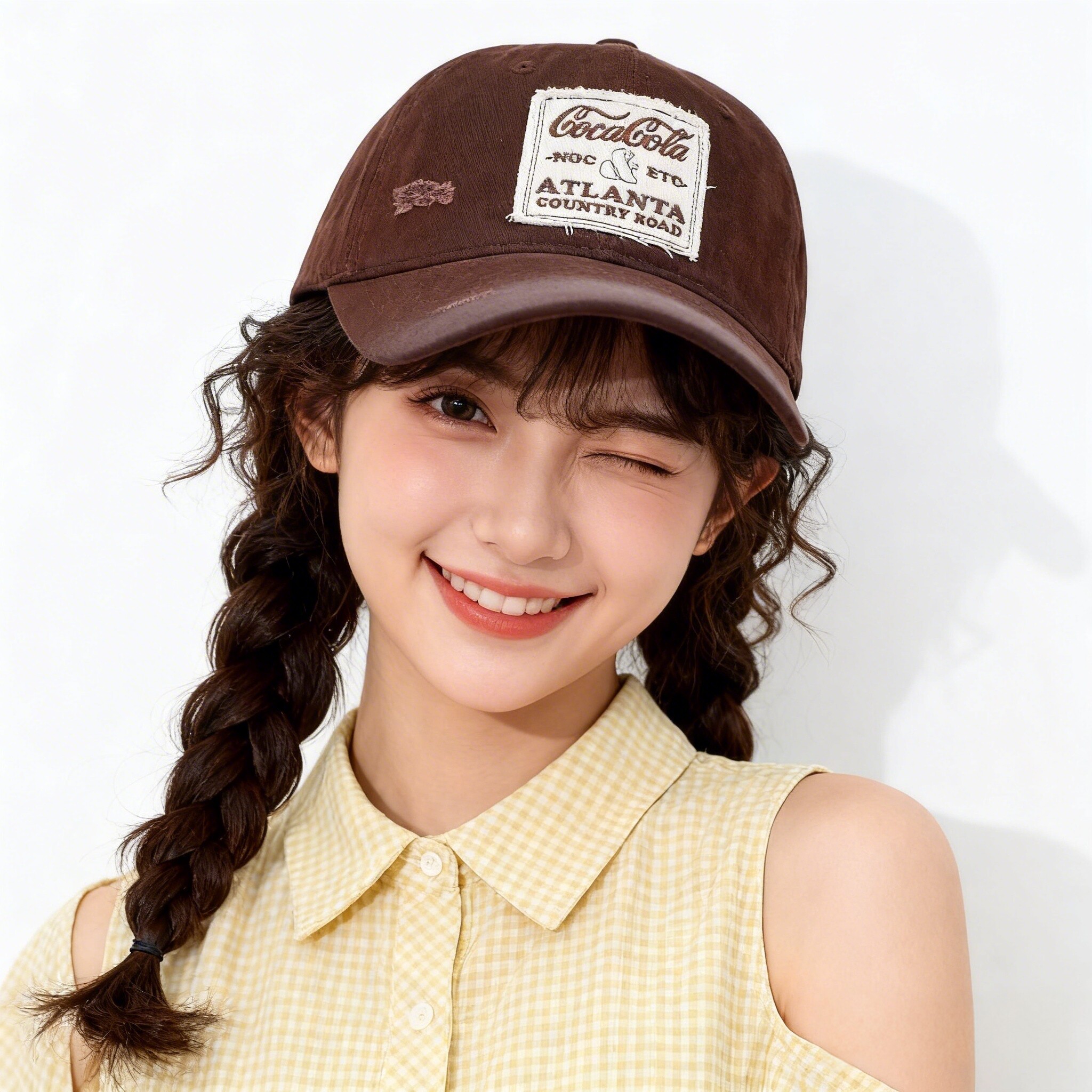 2026春夏季新款字母贴布棒球帽男女百搭弯檐鸭舌帽渐变色遮阳帽子