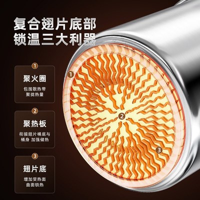 商用节能翅片桶卤肉专用50麻辣烫特E厚不锈钢锅60摆摊烫菜燃气猛