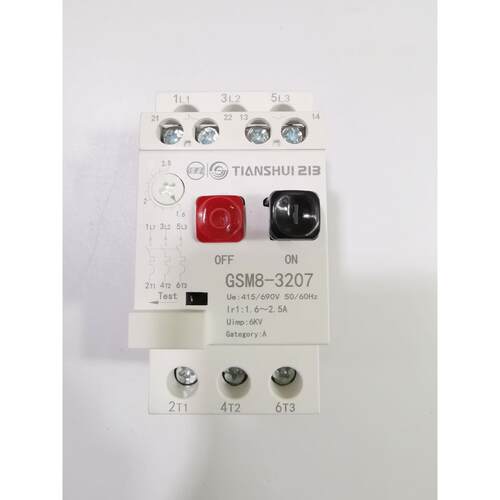 正品天水二一三电动机保护断路器GSM8-3207+FN11 1.6-2.5A