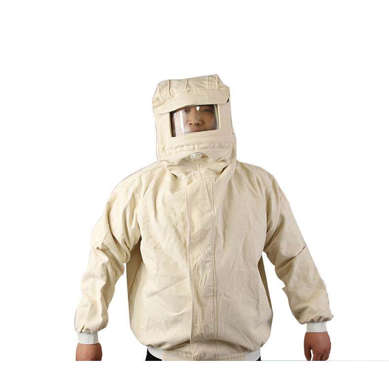 加厚帆布喷砂服打砂衣分体式喷漆服打磨服纱卡喷砂衣弯玻璃砂裤